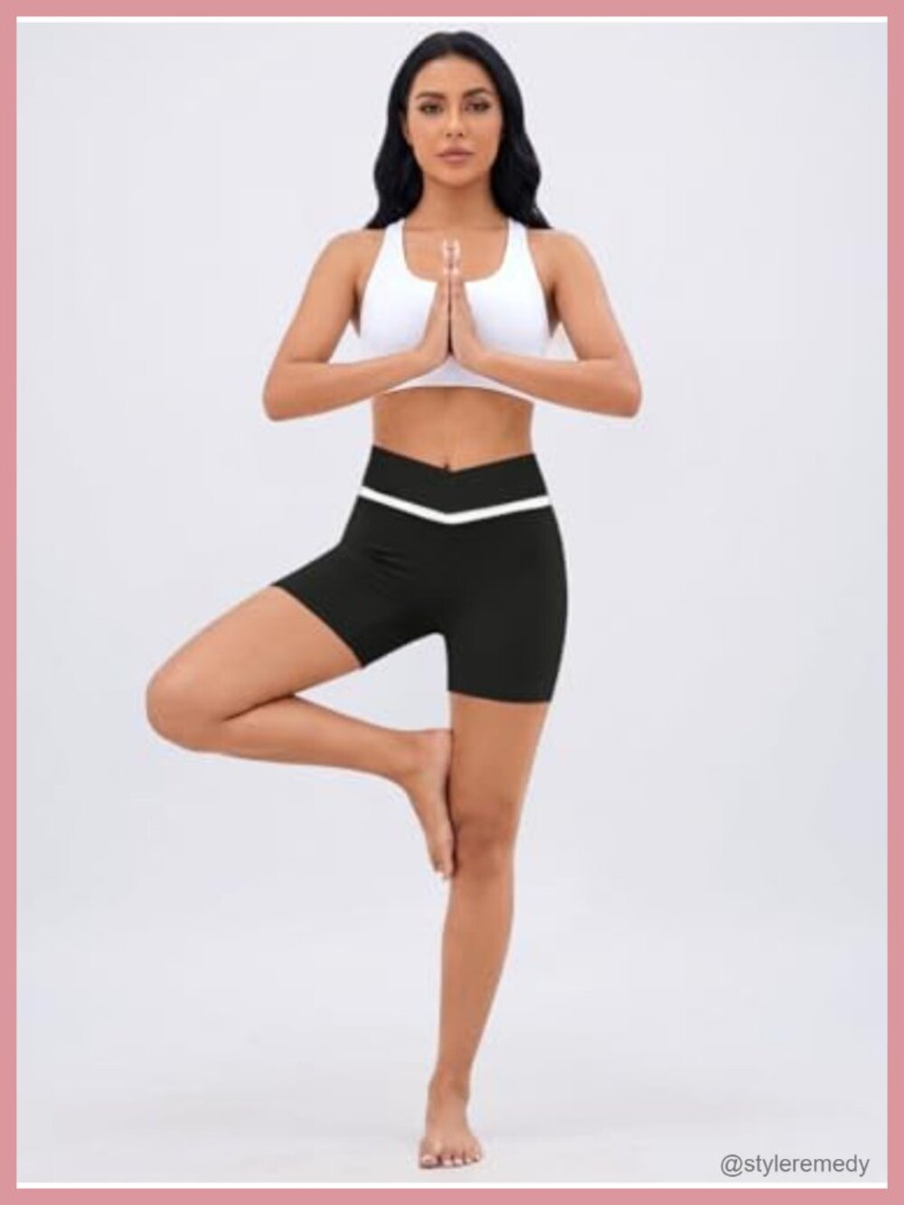 Buttery Soft Crossover Biker Shorts 5" Seamless High Waist Workout Yoga - Picture 3 of 6